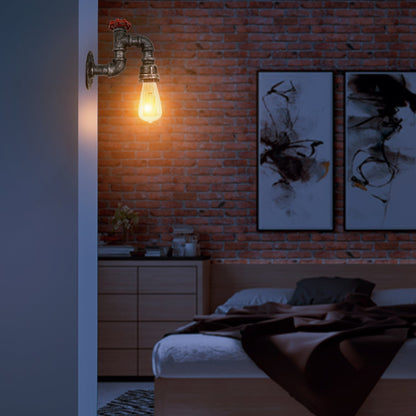 Water Pipe Valve Wall Light – 5 Finishes, E27 - photo 3