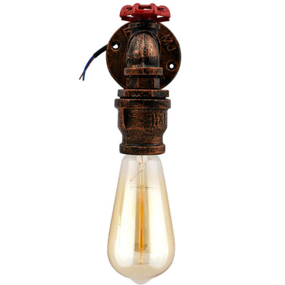 Water Pipe Valve Wall Light – 5 Finishes, E27 - photo 7