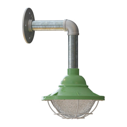 Industrial Galvanised Pipe Wall Light with Shade - photo 8