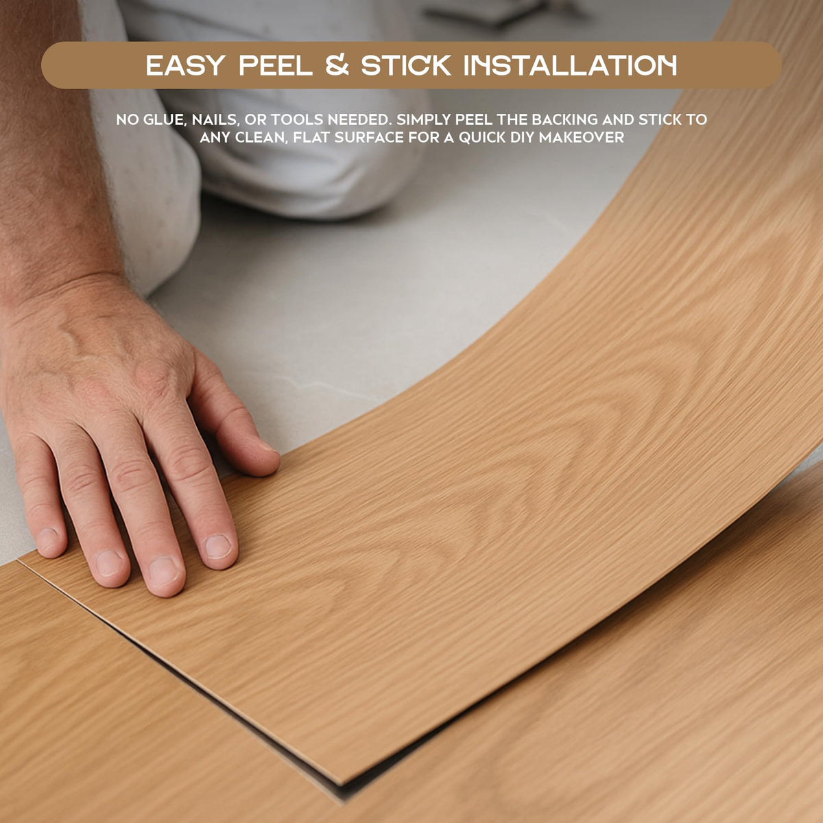 Self-Adhesive Vinyl Floor Planks, Pack of 36 – Wood Effect, 3 Colours - photo 14