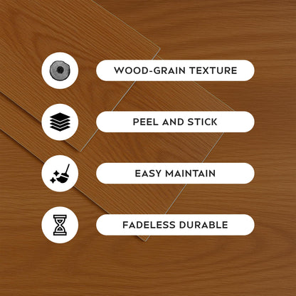 Self-Adhesive Vinyl Floor Planks, Pack of 36 – Wood Effect, 3 Colours - photo 20
