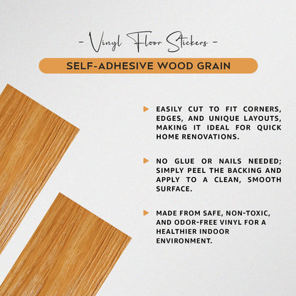 Self-Adhesive Vinyl Floor Planks, Pack of 36 – Wood Effect, 3 Colours - photo 22