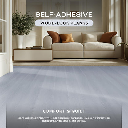 Self-Adhesive Vinyl Floor Planks, Pack of 36 – Wood Effect, 3 Colours - photo 8