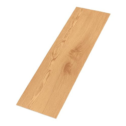 Self-Adhesive Vinyl Floor Planks, Pack of 36 – Wood Effect, 3 Colours - Light Brown