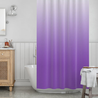 Gradient Fabric Shower Curtain 180 x 180 cm – Waterproof, Hooks, Assorted Colour - photo 7