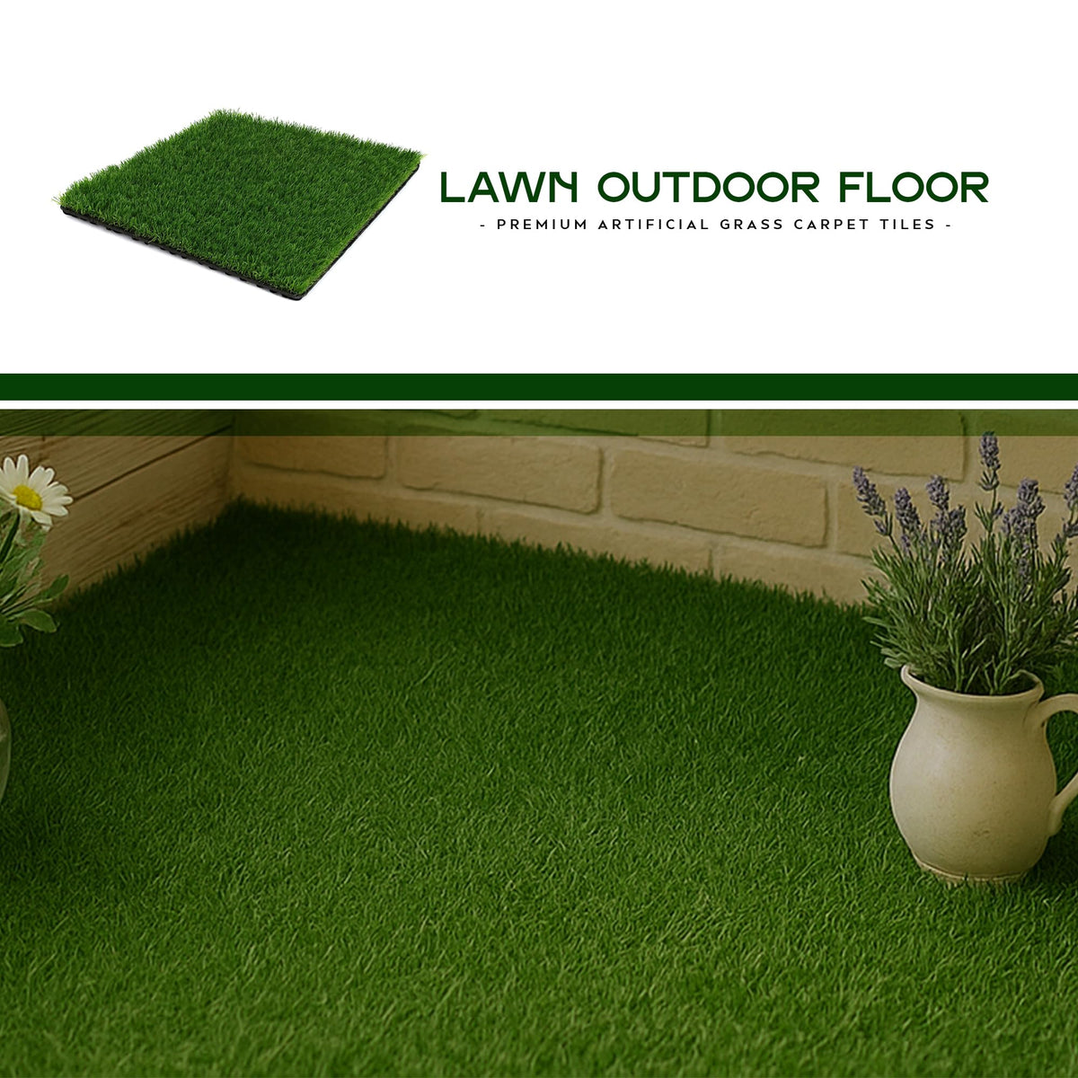 Artificial Grass Interlocking Tiles – 30 x 30 cm, Packs of 6, 9 or 16 - photo 3