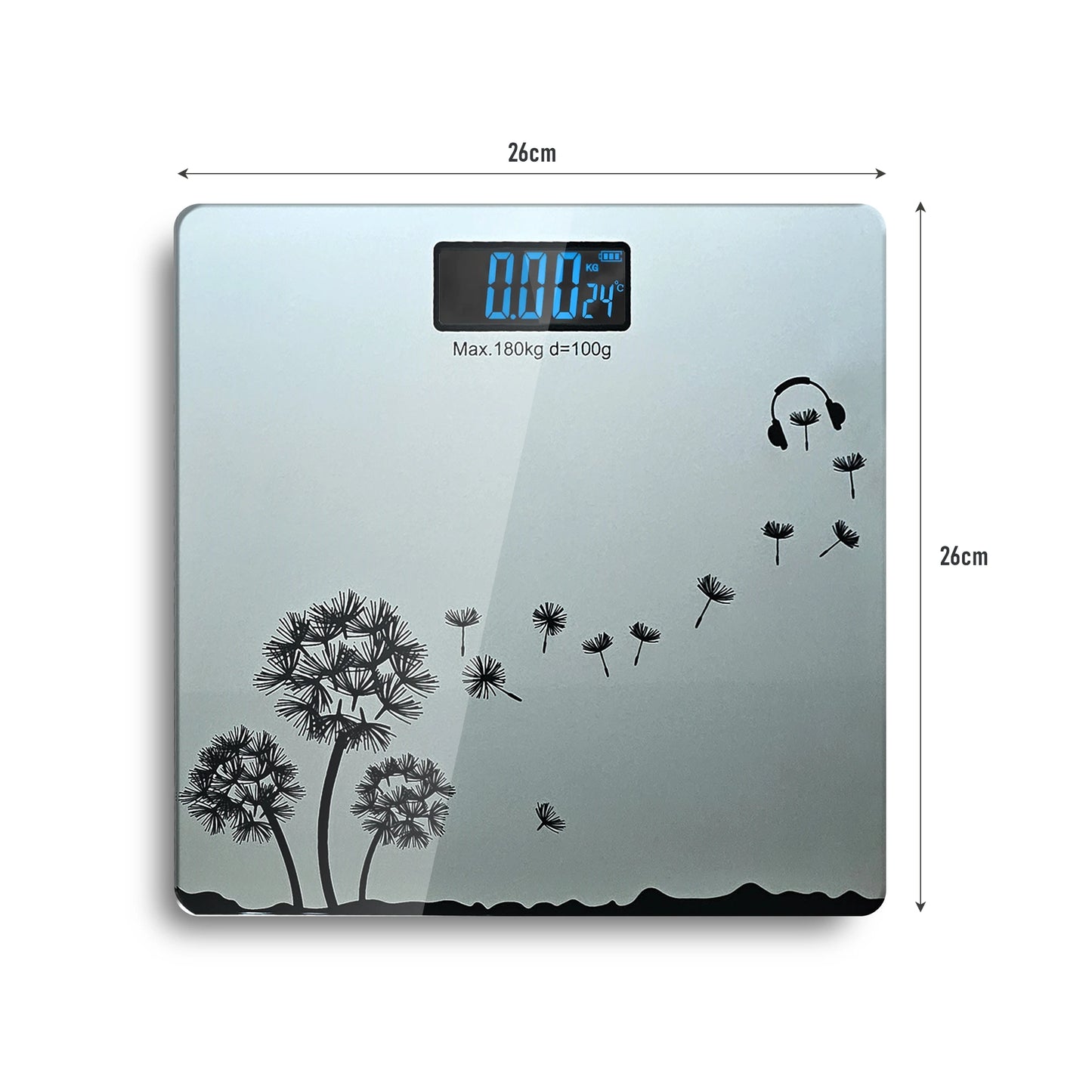 Easy-read bathroom scale display