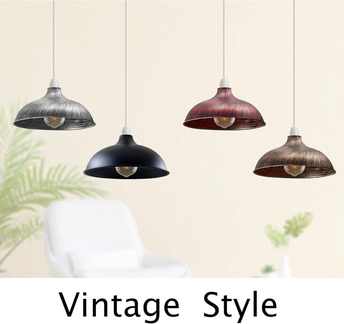 Wide Bell Lamp Shade 36 cm – Easy Fit, 5 Industrial Finishes - photo 10