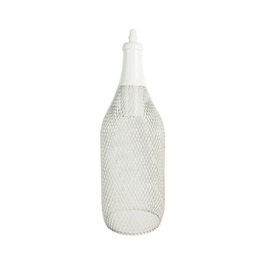Wine Bottle Wire Cage Lamp Shade – White