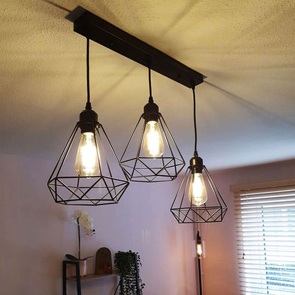 Diamond Wire Cage Lamp Shade – Easy Fit with Reducer Ring - photo 3