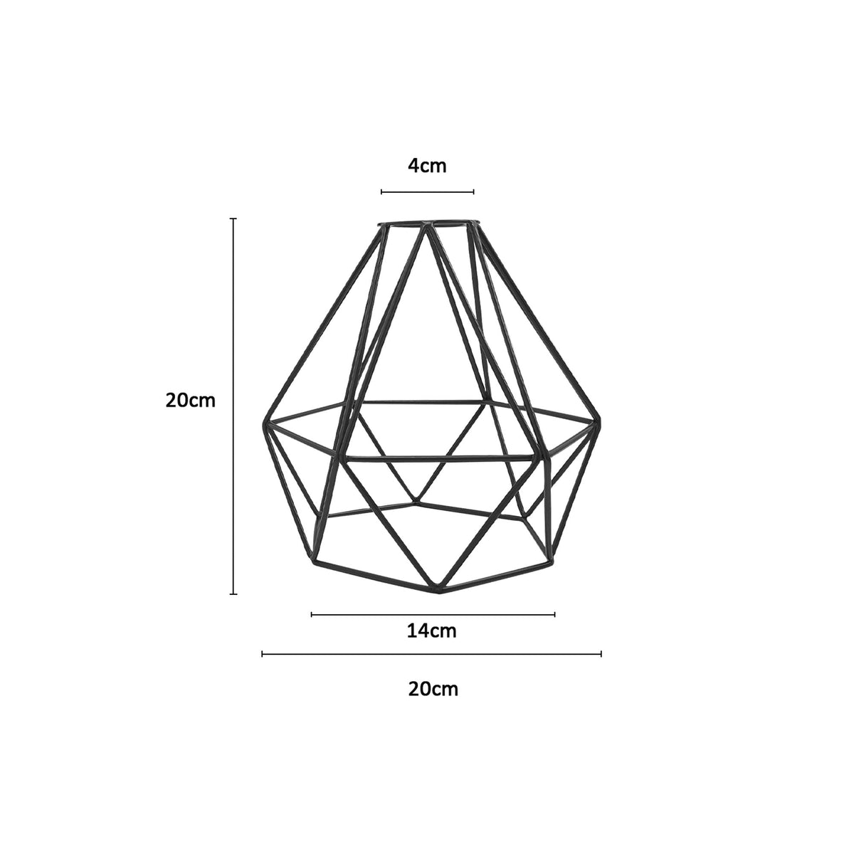 Diamond Wire Cage Lamp Shade – Easy Fit with Reducer Ring - photo 4