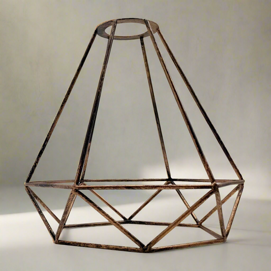 Diamond Wire Cage Lamp Shade – Easy Fit with Reducer Ring