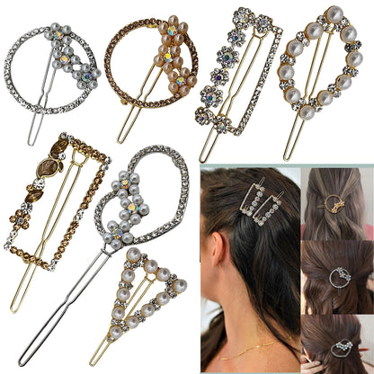 Pearl & Crystal Hair Slides – 7 Designs, Gold or Silver Tone, 1 or 2 Slides - photo 2