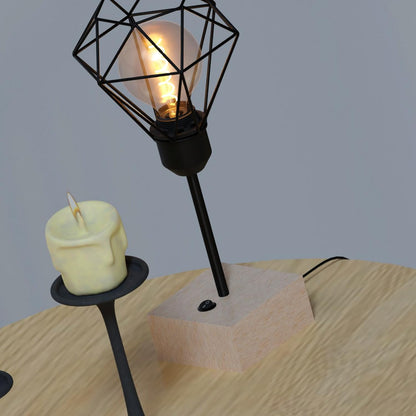 Wooden Table Lamp Base with On/Off Switch - photo 2