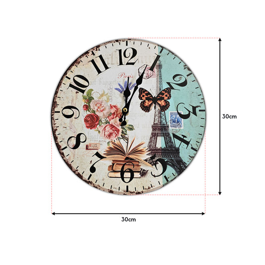 Patchwork Wooden Wall Clock 