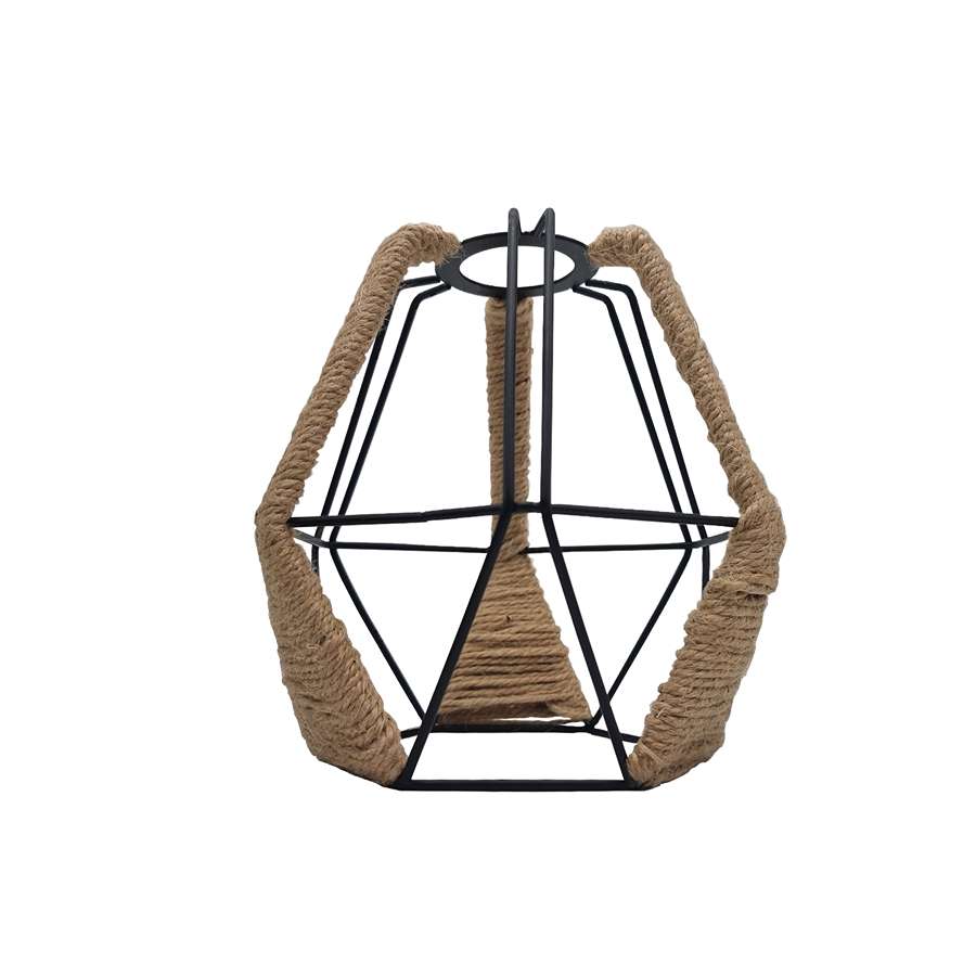 Rope Wrapped Cage Lamp Shade – Easy Fit, 3 Styles - photo 2