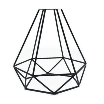 Rope Wrapped Cage Lamp Shade – Easy Fit, 3 Styles - Model WCWODV, Black, Single