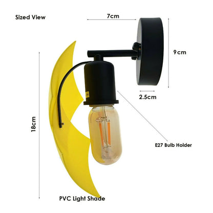 Yellow Curved Shade Wall Sconce – E27 - photo 3
