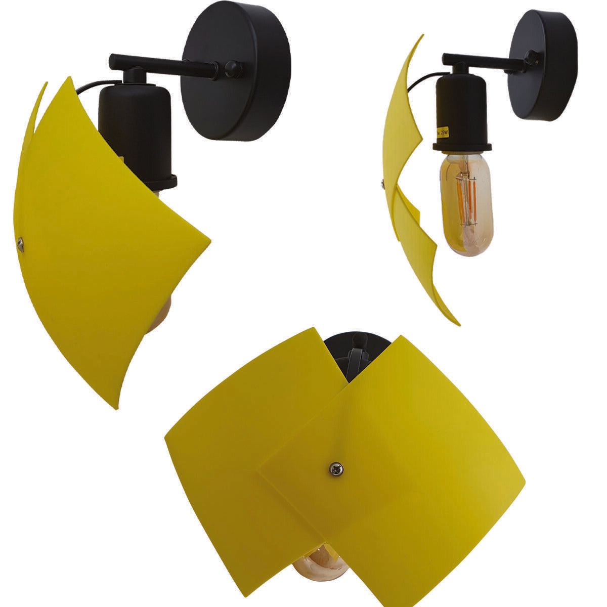 Yellow Curved Shade Wall Sconce – E27 - photo 10