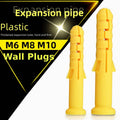 Yellow Plastic Wall Plugs, Plugs Only – 6 mm (500), 8 mm (250) or 10 mm (100)